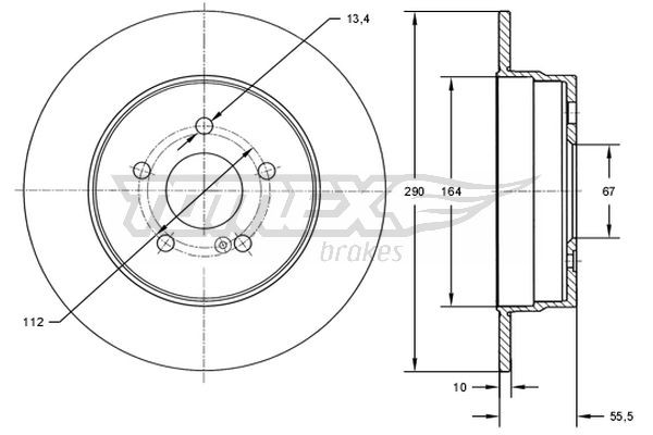 TOMEX Brakes Bremsscheibe